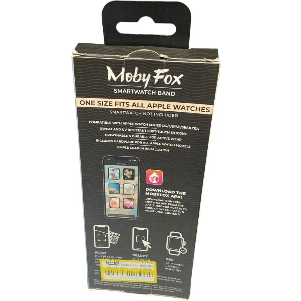 MobyFox Blue Breeze Smart Watch Band 38-45mm for Apple Watch One Size New